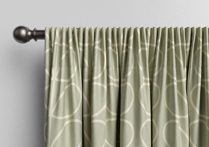 Orla Kiely Jumbo Linear Stem, Pebble - Made to Measure Curtains - Image 9